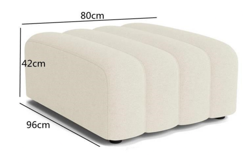 LuneluX_Home™ Sculptura Cloud Curved Sofa