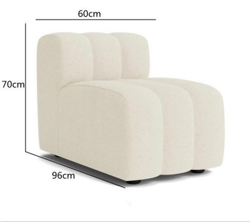 LuneluX_Home™ Sculptura Cloud Curved Sofa