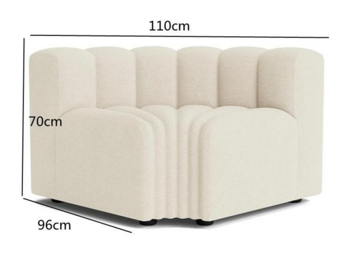 LuneluX_Home™ Sculptura Cloud Curved Sofa