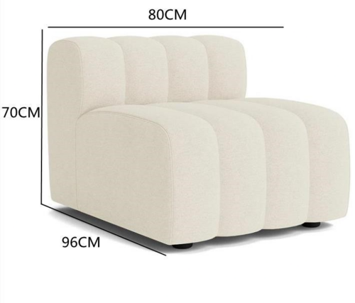 LuneluX_Home™ Sculptura Cloud Curved Sofa