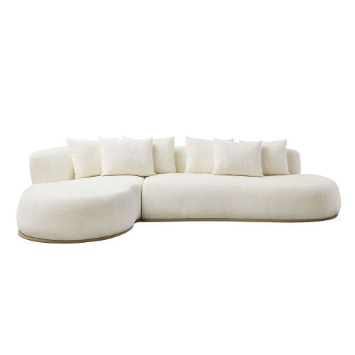 134.63'' Oversized L-Shape Sectional Sofa Couch with Facing Chaise